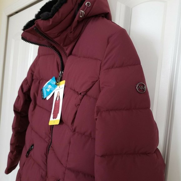 Andrew Marc Ladies' Long Stretch Parka OXBLOOD - Picture 14 of 14